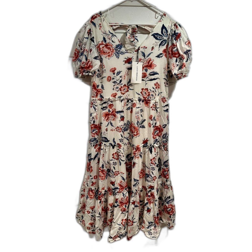 Lucky Brand Floral Midi Cottagecore Dress NWT Size Small